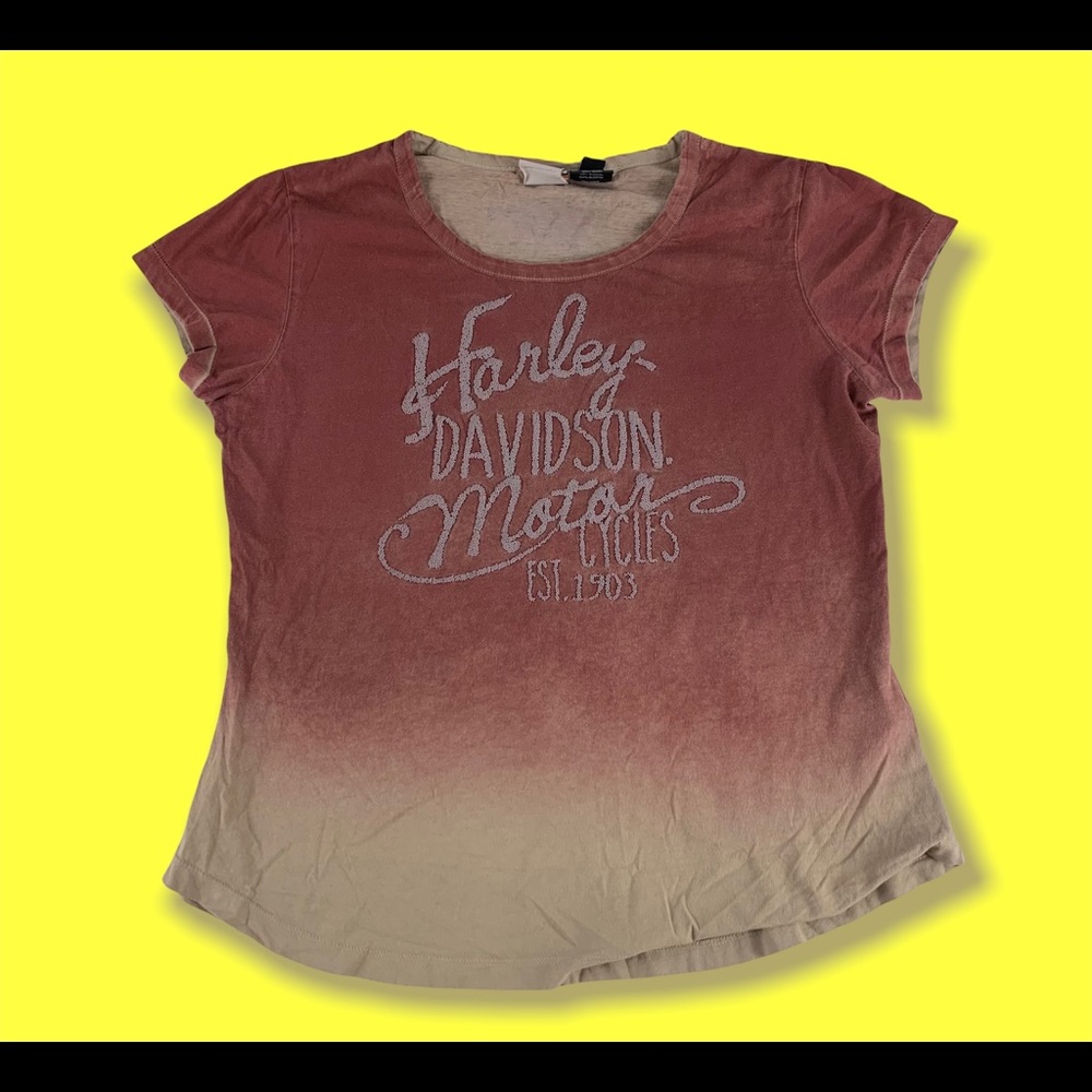 Harley Davidson Womens Dip Dye Tee Shirt 
Limited Edition